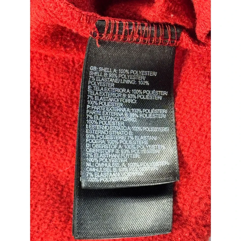 The North Face Mens Red Full Zip Softshell Hoodie‎ Jacket XXL/TTG Fleece Lined